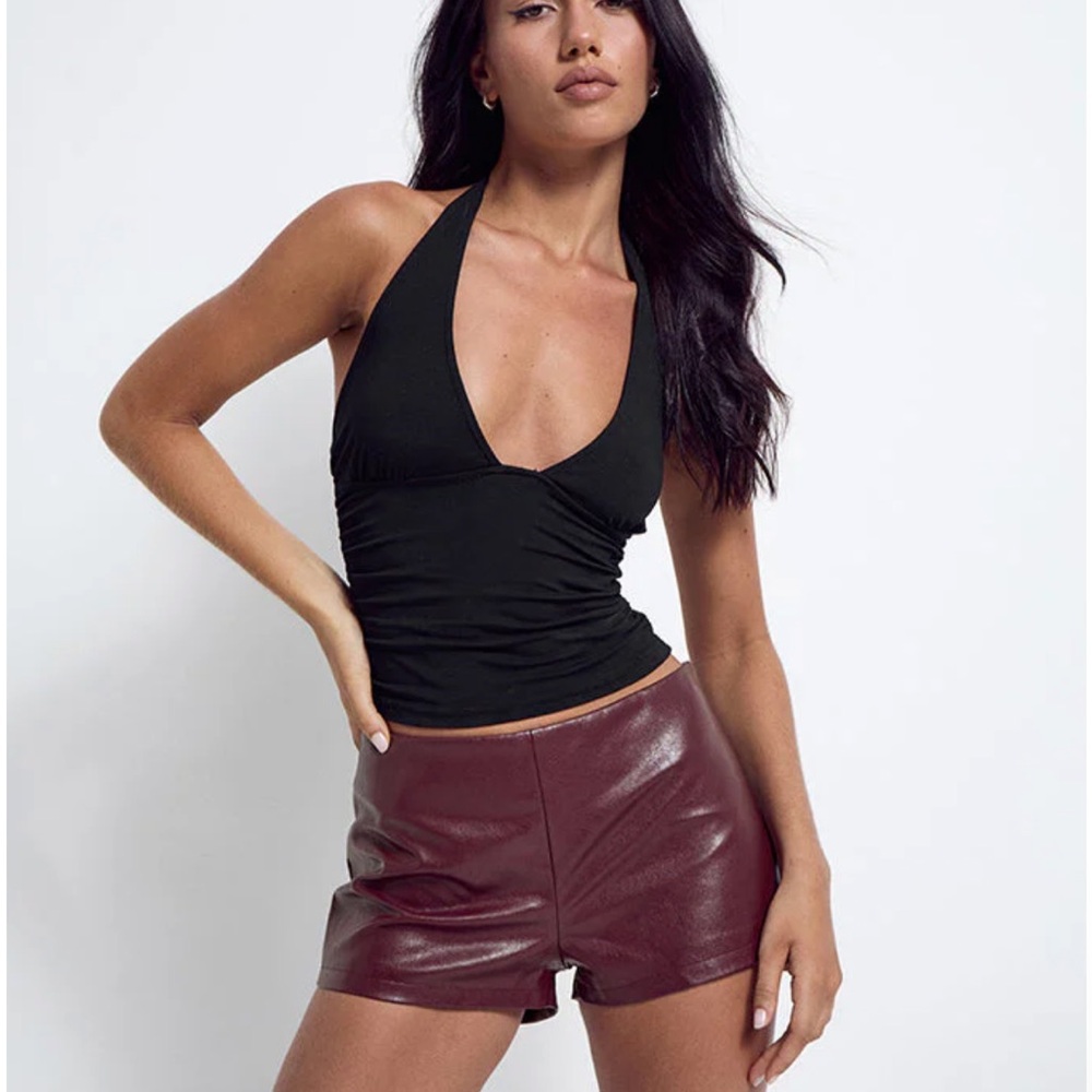 Motel Rocks Burgundy Micro shorts (sold out online)